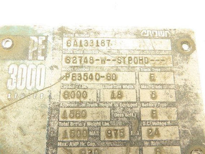 Crown PE 3000 Series PE3540-60 Pallet Jack Rear Drive Assembly Wheel Motor