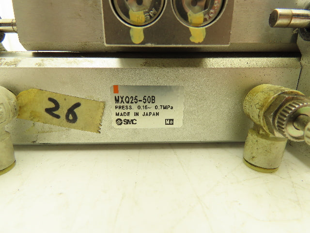 SMC MXQ25-50B Pneumatic Air Slide Table Guided Cylinder 25mm Bore 50mm Stroke