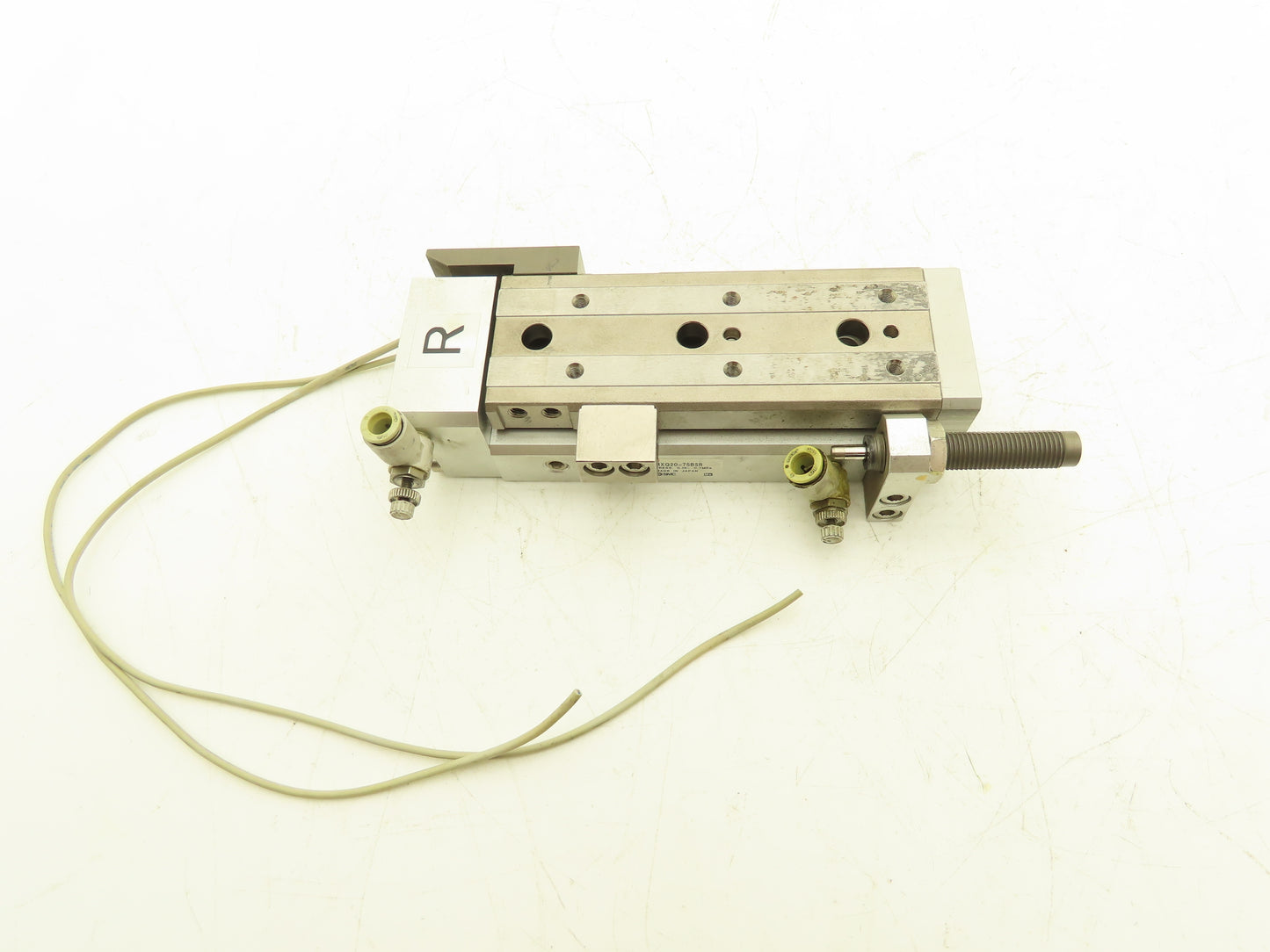 SMC MXQ20-75BSR Pneumatic Air Slide Table End Lock Cylinder 20mm x 75mm Stroke