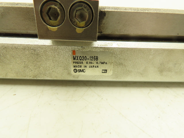 SMC MXQ20-125B Pneumatic Air Slide Table Guided Cylinder 20mm Bore 125mm Stroke
