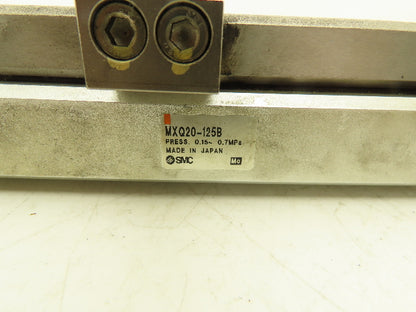 SMC MXQ20-125B Pneumatic Air Slide Table Guided Cylinder 20mm Bore 125mm Stroke