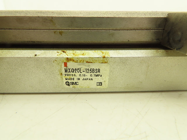 SMC MXQ20L-125BSR Pneumatic Air Slide Table End Lock Cylinder 125mm Stroke