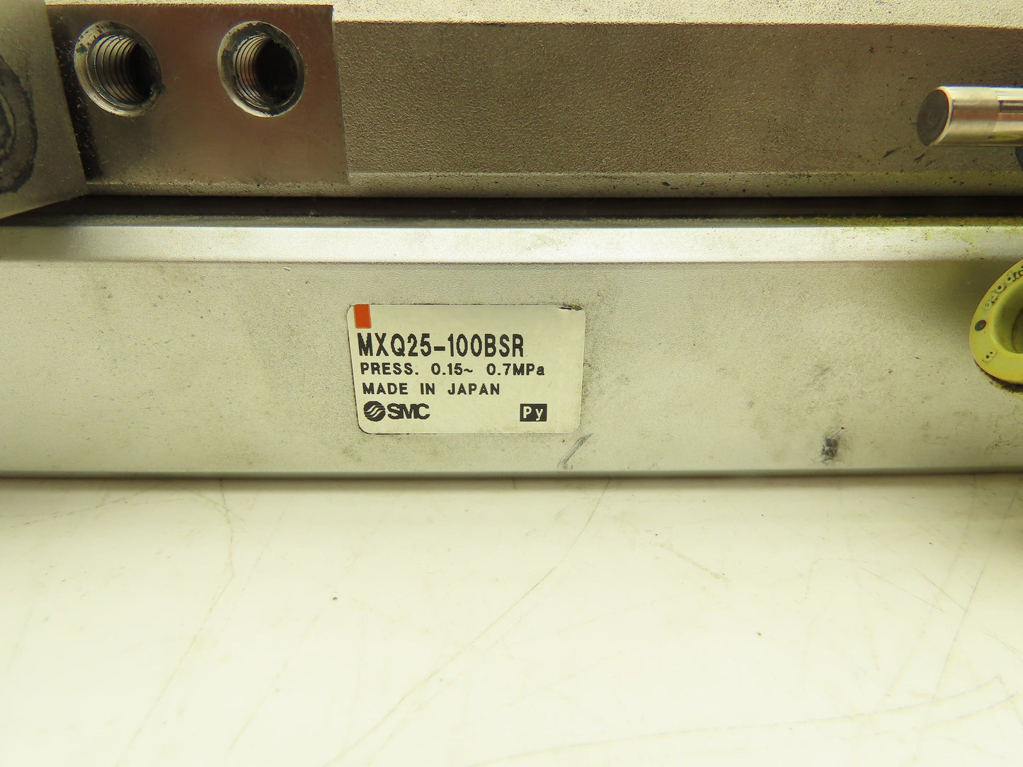 SMC MXQ25-100BSR Pneumatic Air Slide Table End Lock Cylinder 25mm x 100mm Stroke