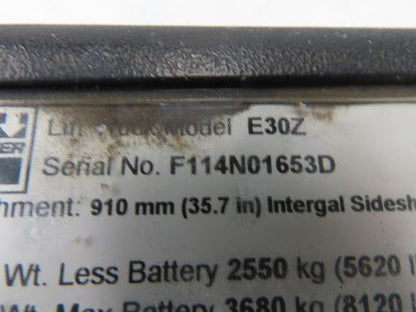 Hyster E30Z Forklift Sideshift 3 Lever Controls And Model Label