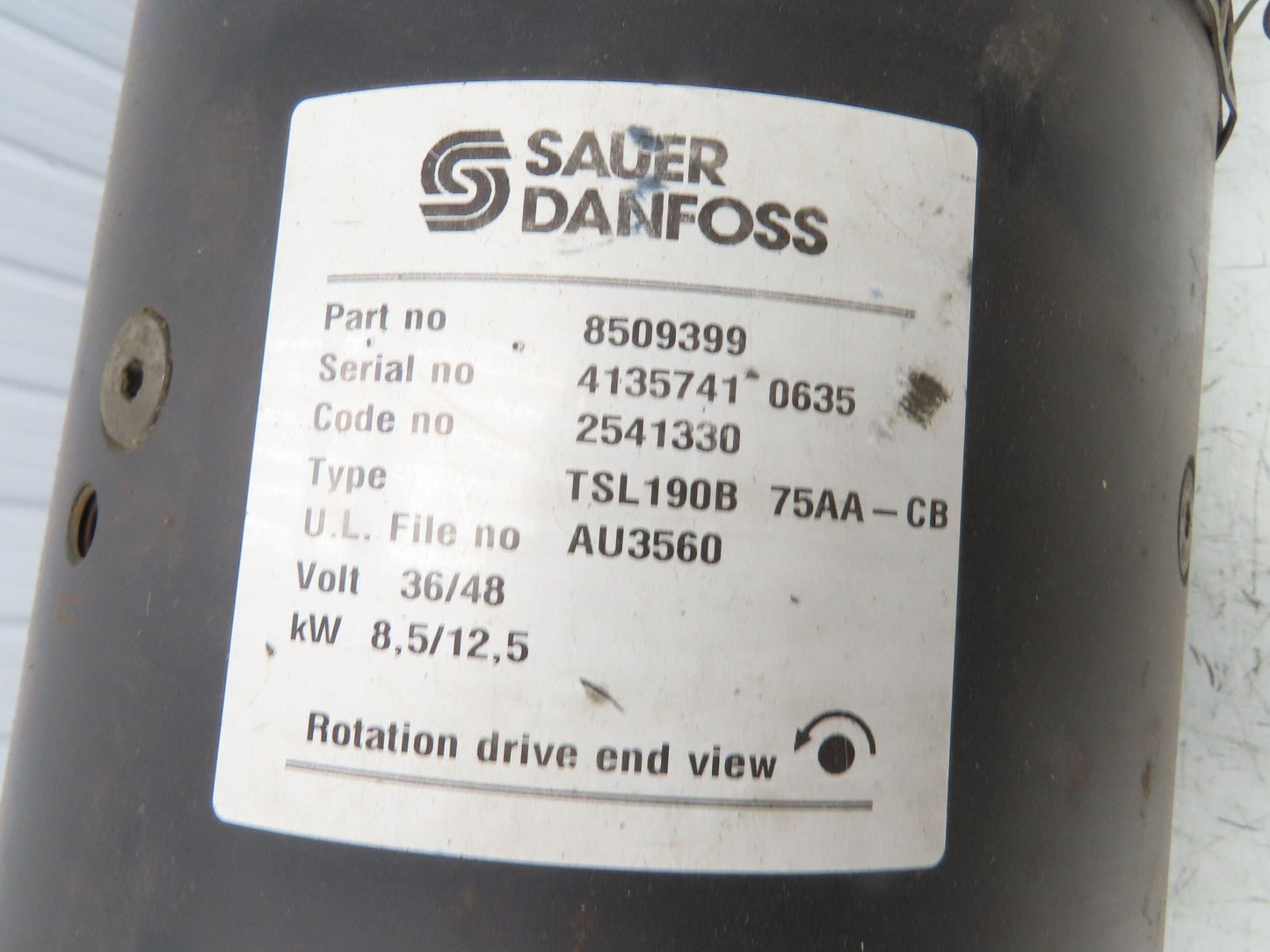Sauer Danfoss TSL190B 8509399 Hydraulic Pump Motor 36/48VDC Hyster E30Z Forklift
