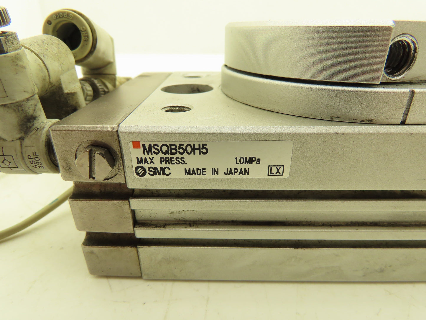 SMC MSQB50H5 Pneumatic Rotary Actuator Table Air Cylinder 180° Rotation *Read*