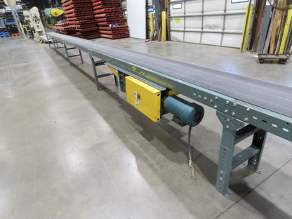 Hytrol 18"x 79' Slider Bed Conveyor 16" Belt 2Hp 230/460V Center Drive 65 FPM