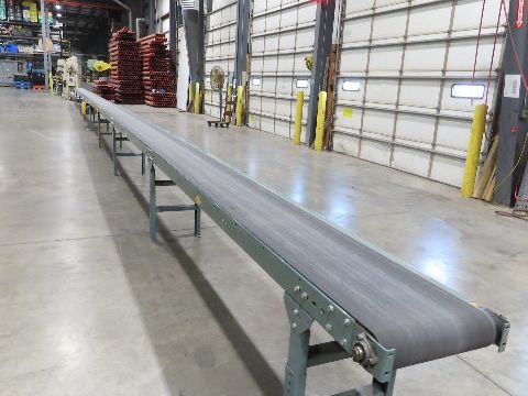 Hytrol 18"x 79' Slider Bed Conveyor 16" Belt 2Hp 230/460V Center Drive 65 FPM