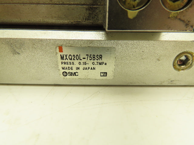 SMC MXQ20L-75BSR Pneumatic Air Slide Table End Lock Cylinder 20mm x 75mm Stroke