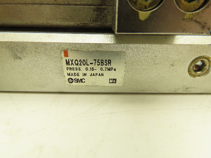 SMC MXQ20L-75BSR Pneumatic Air Slide Table End Lock Cylinder 20mm x 75mm Stroke