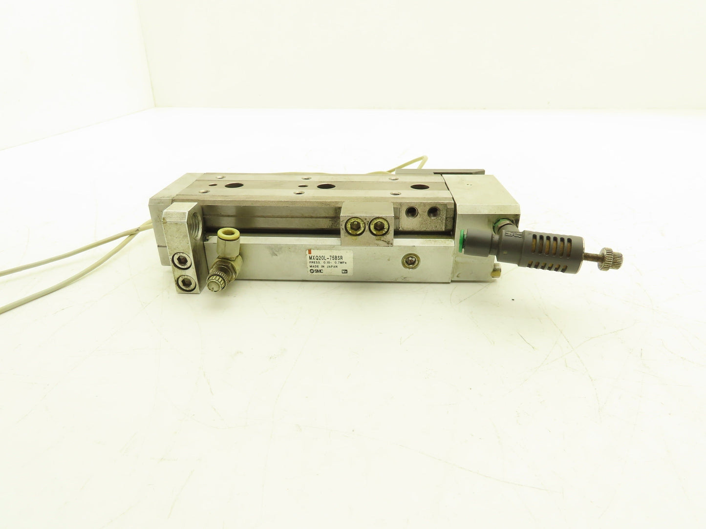 SMC MXQ20L-75BSR Pneumatic Air Slide Table End Lock Cylinder 20mm x 75mm Stroke