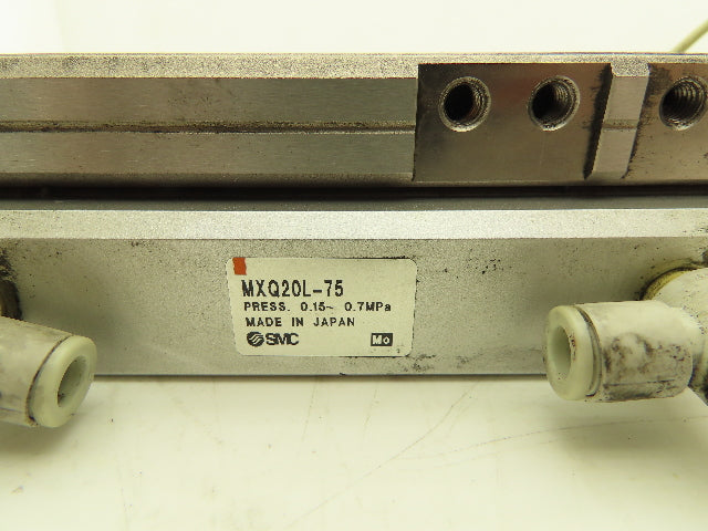 SMC MXQ20L-75 Pneumatic Air Slide Table Guided Cylinder 20mm Bore 75mm Stroke