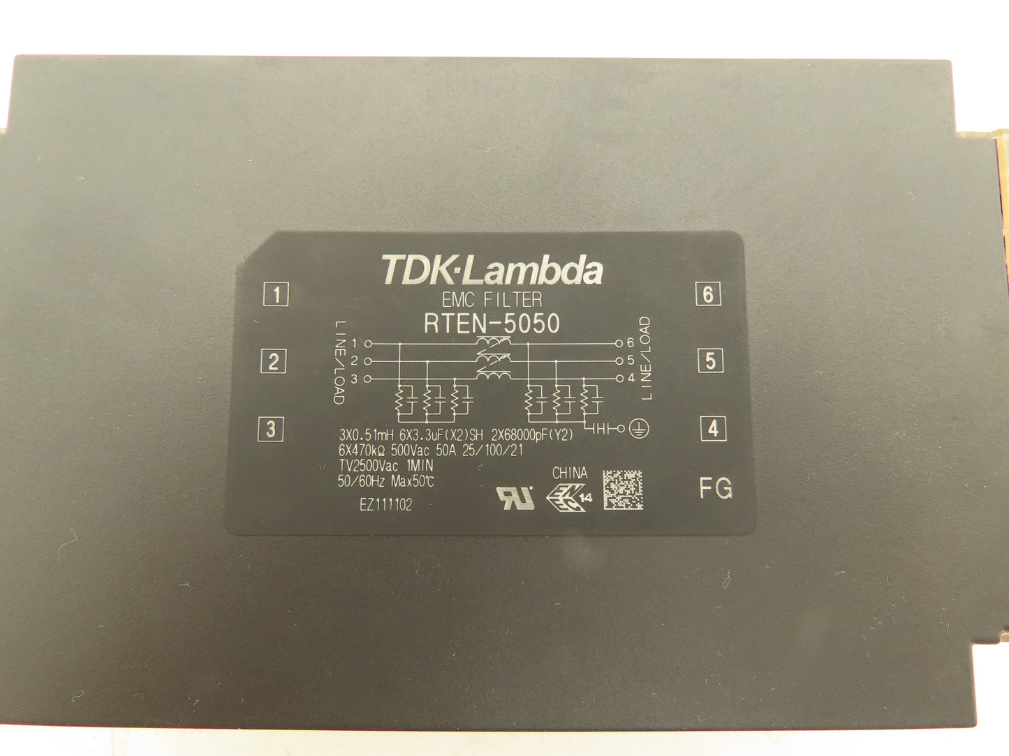 TDK-Lambda RTEN-5050 EMC Filter 500VAC 50A