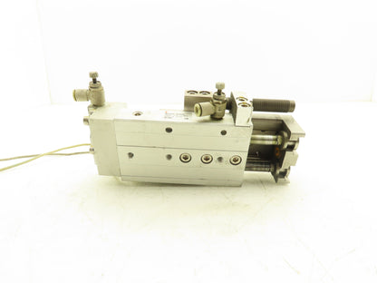 SMC MXQ20-50BSR Pneumatic Air Slide Table End Lock Cylinder 20mm x 50mm Stroke