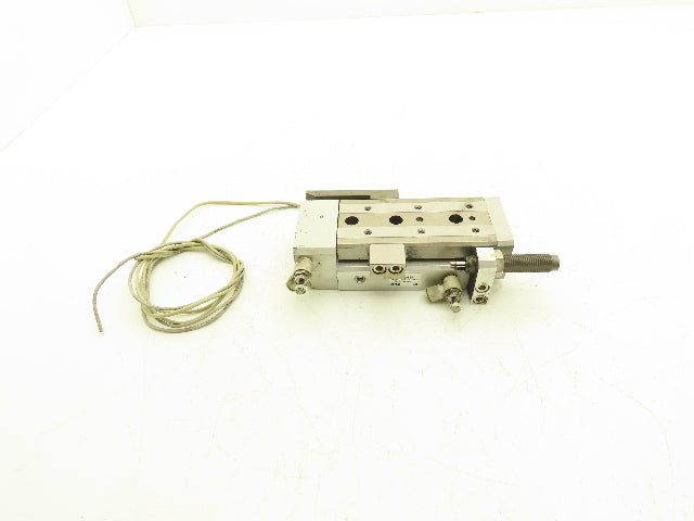 SMC MXQ20-50BSR Pneumatic Air Slide Table End Lock Cylinder 20mm x 50mm Stroke