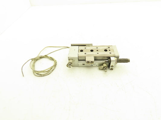 SMC MXQ20-50BSR Pneumatic Air Slide Table End Lock Cylinder 20mm x 50mm Stroke