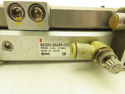 SMC MXQ20-50ASR Pneumatic Air Slide Table Guide Cylinder 20mm Bore 50mm Stroke