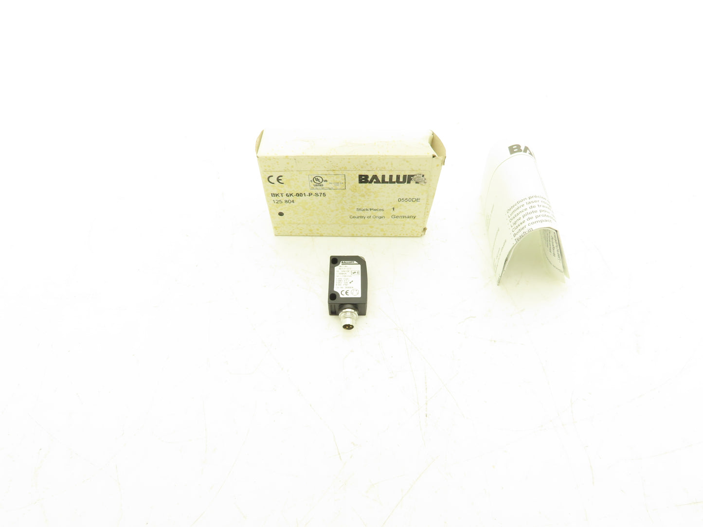 Balluff BKT 6K001-P-S75 Contrast Sensor 10-30VDC <100mA PNP