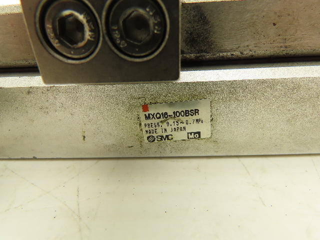 SMC MXQ16-100BSR Pneumatic Air Slide Table End Lock Cylinder 16mm x 100mm Stroke