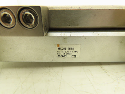 SMC MXQ16-75BS Pneumatic Air Slide Table Guide Cylinder 16mm Bore 75mm Stroke