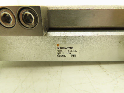 SMC MXQ16-75BS Pneumatic Air Slide Table Guide Cylinder 16mm Bore 75mm Stroke