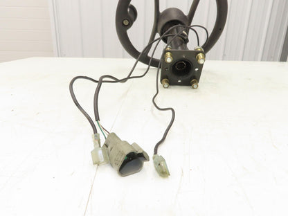 Hyster E30Z Forklift Steering Wheel Column with Sensors Hand Knob 12"