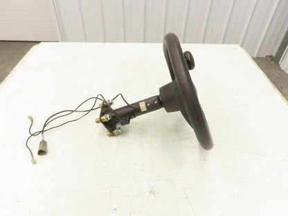 Hyster E30Z Forklift Steering Wheel Column with Sensors Hand Knob 12"