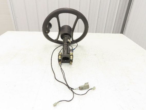 Hyster E30Z Forklift Steering Wheel Column with Sensors Hand Knob 12"