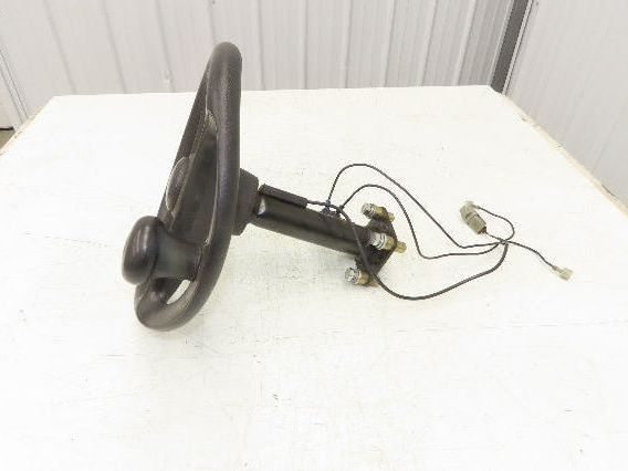 Hyster E30Z Forklift Steering Wheel Column with Sensors Hand Knob 12"