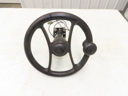 Hyster E30Z Forklift Steering Wheel Column with Sensors Hand Knob 12"