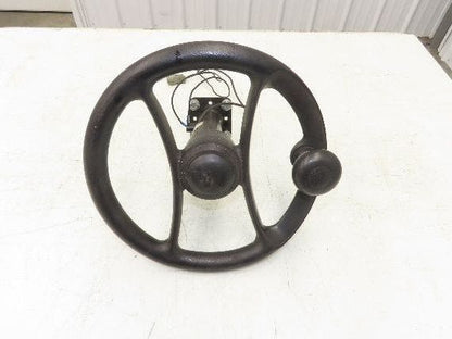 Hyster E30Z Forklift Steering Wheel Column with Sensors Hand Knob 12"