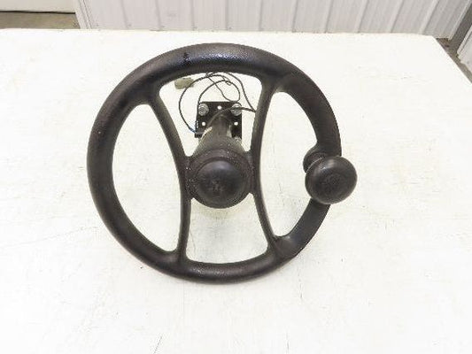 Hyster E30Z Forklift Steering Wheel Column with Sensors Hand Knob 12"