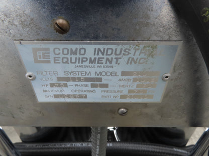 Como Filtration 210 Portable Filter Cart Hydraulic 11GPM 120V 3/4 Hp EDM
