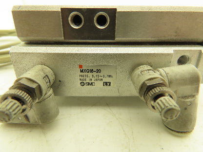 SMC MXQ16-20 Pneumatic Air Slide Table Guide Cylinder 16mm Bore 20mm Stroke
