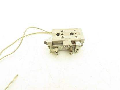 SMC MXQ16-10C Pneumatic Air Slide Table Cylinder w/Stops 16mm Bore 10mm Stroke