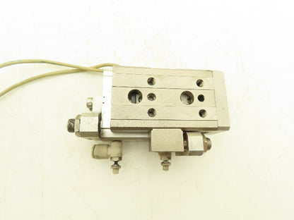 SMC MXQ16-10C Pneumatic Air Slide Table Cylinder w/Stops 16mm Bore 10mm Stroke