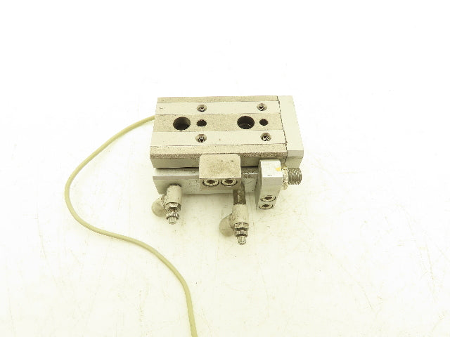 SMC MXQ16-10CS Pneumatic Air Slide Table Cylinder w/Stop 16mm Bore 10mm Stroke