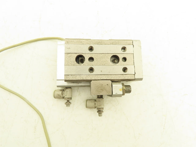 SMC MXQ16-10CS Pneumatic Air Slide Table Cylinder w/Stop 16mm Bore 10mm Stroke