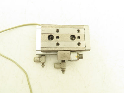 SMC MXQ16-10CS Pneumatic Air Slide Table Cylinder w/Stop 16mm Bore 10mm Stroke