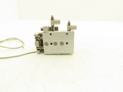 SMC MXQ16L-10CS Pneumatic Air Slide Table Cylinder w/Stop 16mm Bore 10mm Stroke