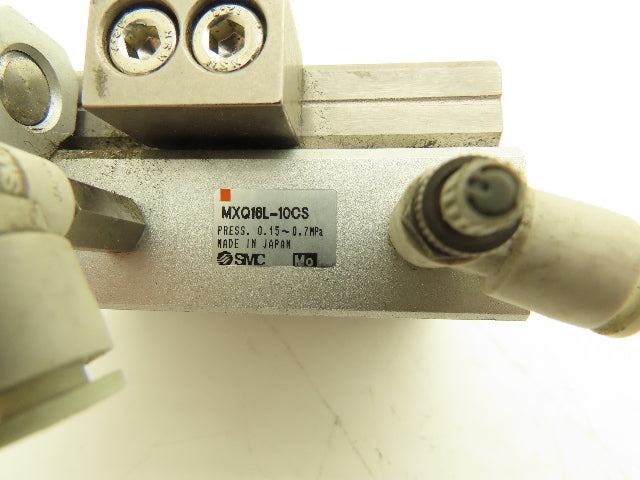 SMC MXQ16L-10CS Pneumatic Air Slide Table Cylinder w/Stop 16mm Bore 10mm Stroke