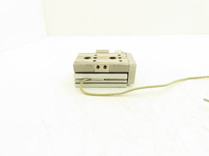 SMC MXQ16L-10CS Pneumatic Air Slide Table Cylinder w/Stop 16mm Bore 10mm Stroke