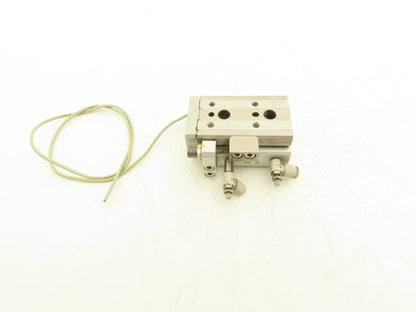SMC MXQ16L-10CS Pneumatic Air Slide Table Cylinder w/Stop 16mm Bore 10mm Stroke