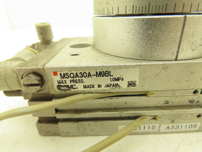 SMC MSQA30A-M9BL Pneumatic Rotary Actuator Table Air Cylinder 180° Rotation