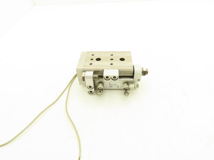 SMC MXQ25L-20A Pneumatic Air Slide Table Cylinder w/Stops 25mm Bore 20mm Stroke