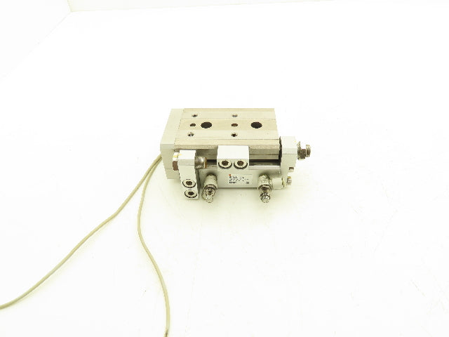 SMC MXQ25L-20A Pneumatic Air Slide Table Cylinder w/Stops 25mm Bore 20mm Stroke