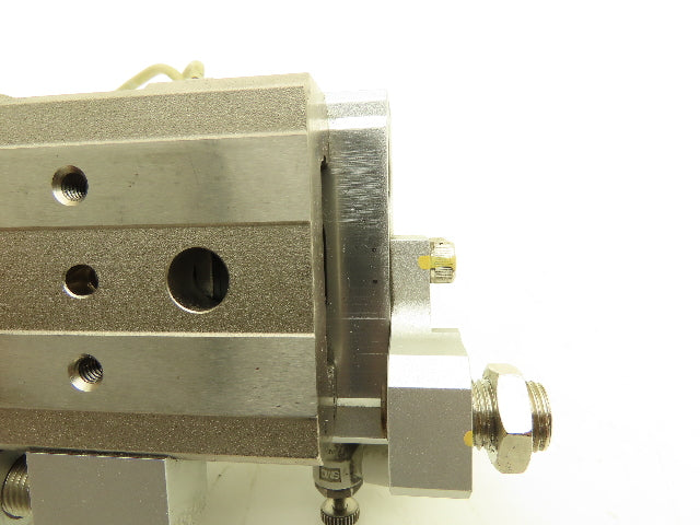 SMC MXQ25L-20A Pneumatic Air Slide Table Cylinder w/Stops 25mm Bore 20mm Stroke