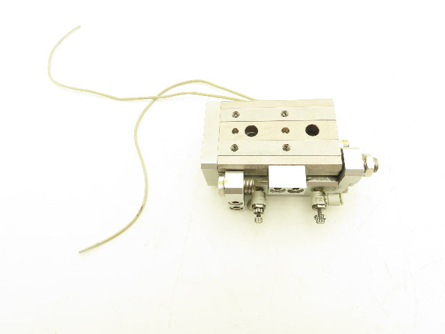 SMC MXQ25L-20A Pneumatic Air Slide Table Cylinder w/Stops 25mm Bore 20mm Stroke