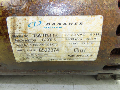 Danaher Motion TSW 112/4-195 DC Hydraulic Pump Motor Hyster E60Z Forklift 36/48V