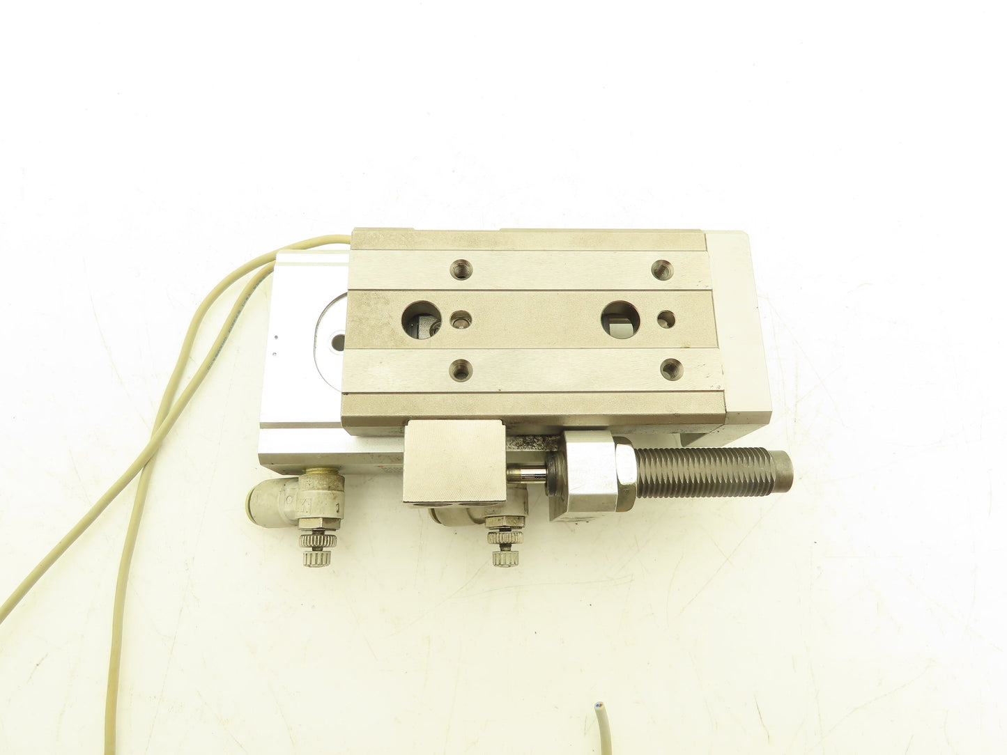 SMC MXQ20-40B Pneumatic Air Slide Table Cylinder w/Shock 20mm Bore 40mm Stroke